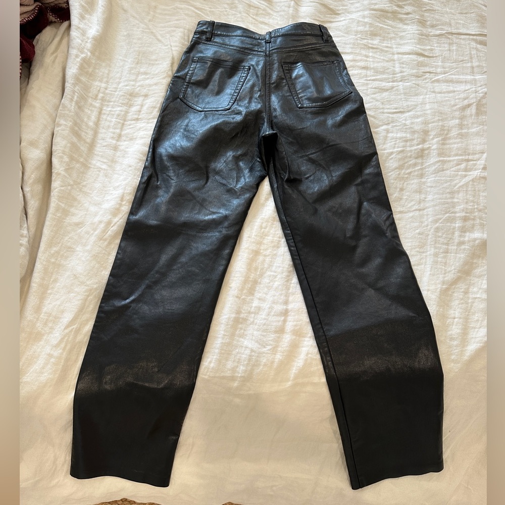 Aritzia Melina Leather Pants in Black - Picture 4 of 4
